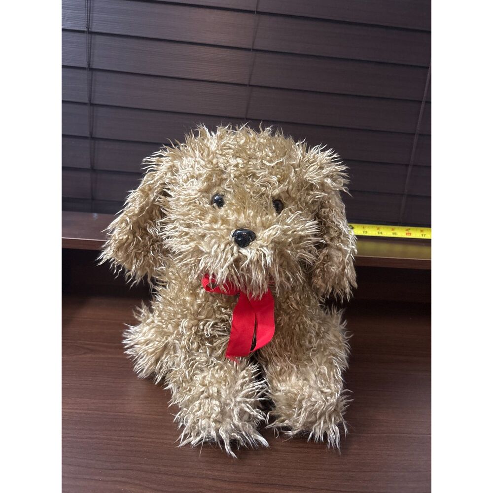 Vintage collectible shaggy plush puppy Pier 1 Imports.